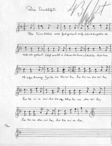 Die Eisenbahn, Noten aus der STVLA Mappe HS 148/43 aus dem Steirischen Volksliedarchiv.